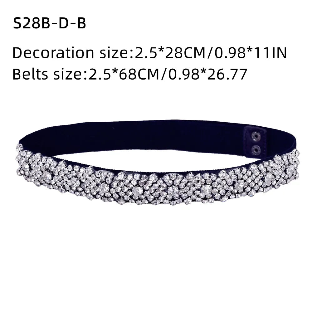 TOPQUEEN Ladies Fashion Elastic Belt Women Accessories Luxury Pearl Dress Sash Daily Party Female Gown Girdle Handmade S353A-D