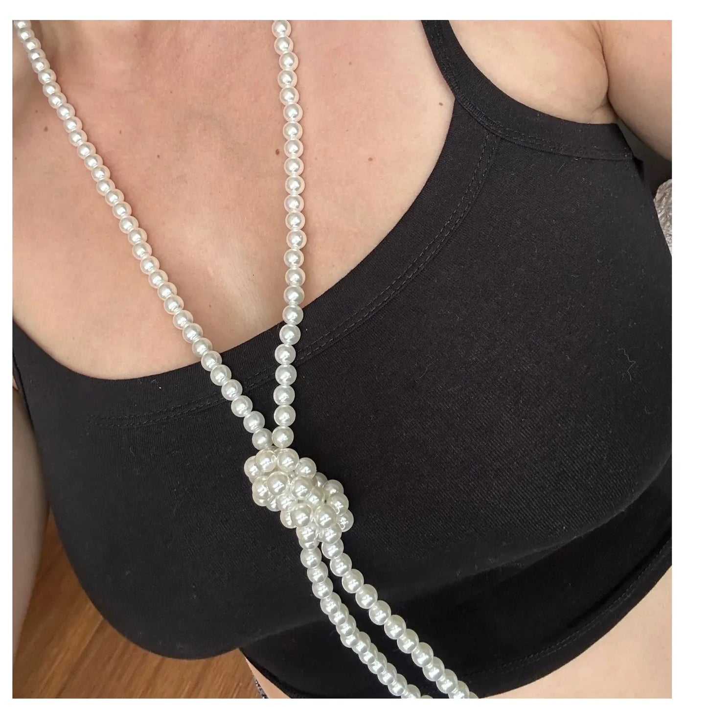 Luxury Double-layered Pearl Necklace Free Shipping 2025 Pearl Necklace for Women Fashionable Long Chain Dress Accessory