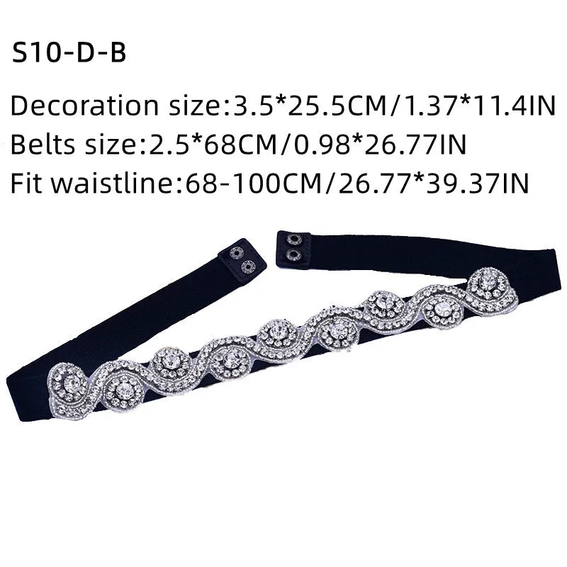 TOPQUEEN Ladies Fashion Elastic Belt Women Accessories Luxury Pearl Dress Sash Daily Party Female Gown Girdle Handmade S353A-D