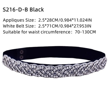 TOPQUEEN Ladies Fashion Elastic Belt Women Accessories Luxury Pearl Dress Sash Daily Party Female Gown Girdle Handmade S353A-D
