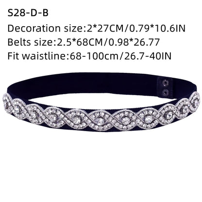 TOPQUEEN Ladies Fashion Elastic Belt Women Accessories Luxury Pearl Dress Sash Daily Party Female Gown Girdle Handmade S353A-D